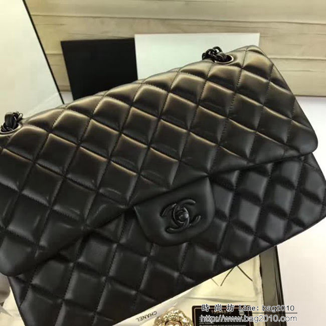 香奈兒CHANEL 升級版A1113全新經典小羊皮金銀鏈條單肩斜挎包 DSC1751